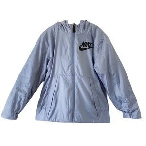 NWT NIKE NSW Winter Puffer Glacier Grey Frost Hooded Jacket